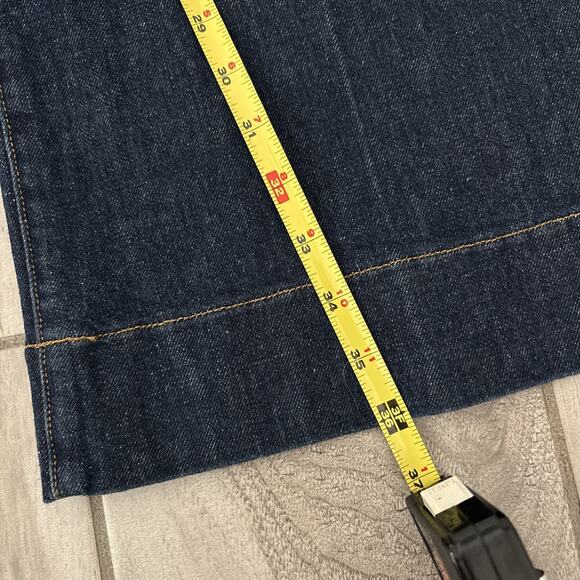 Scanlan Theodore Jeans Long Wide Leg Denim Women Size 4 High Waisted Blue Dark - Picture 13 of 15